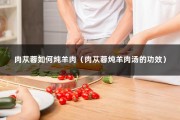 肉苁蓉如何炖羊肉（肉苁蓉炖羊肉汤的功效）