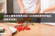 小米红薯粥的营养功效（小米粥的营养价值及功效与作用）