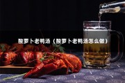 酸萝卜老鸭汤（酸萝卜老鸭汤怎么做）