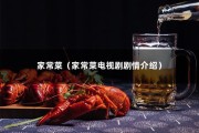 家常菜（家常菜电视剧剧情介绍）